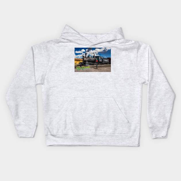 Rio Grande Southern 20 Steam Locomotive at Antonito Colorado Kids Hoodie by Gestalt Imagery